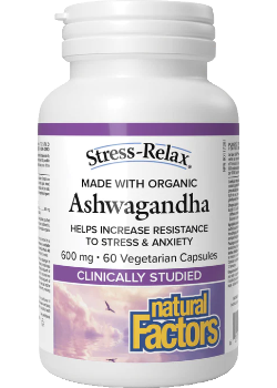 Natural Factors - Stress-Relax Ashwaganda 600mg - 60 Capsules