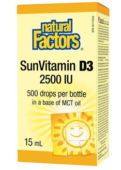 Natural Factors - SunVitamin D3 2,500iu - 15ml