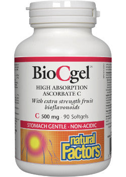 Natural Factors - Bio C Gel (Enhanced Vit. C) 500mg - 90 Softgels