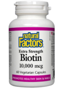 Natural Factors - Extra Strength Biotin 10,000mcg - 60 Capsules