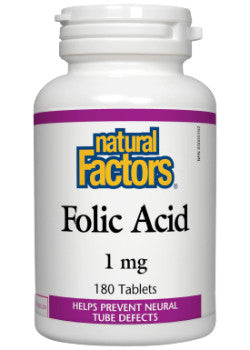 Natural Factors - Folic Acid 1mg - 180 Tabs