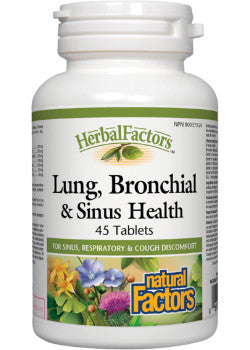 Natural Factors - Lung Bronchial & Sinus - 45 Tablets