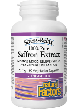Natural Factors - Stress-Relax Saffron Extract (100% Pure) 28mg - 30 Capsules