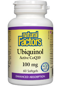 Natural Factors - Ubiquinol Qh Active CoQ10 100mg - 60 Softgels