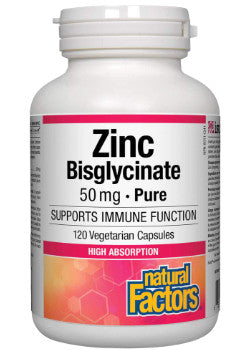 Natural Factors - Zinc Bisglycinate 50mg - 120 Capsules
