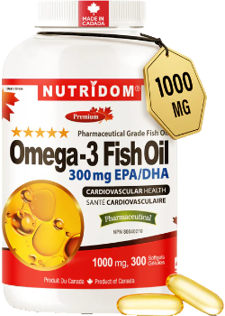Nutridom - Omega-3 Fish Oil 1000mg - 300 Softgels