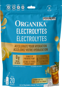Organika - Electrolytes Powder (Lemon Iced Tea) - 3.5g x 20 Packs