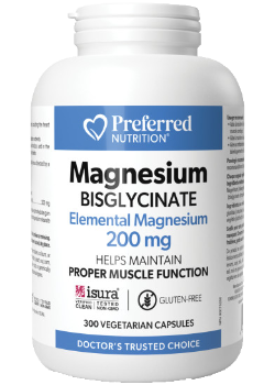 Preferred Nutrition - Magnesium Bisglycinate 200mg - 300 Capsules