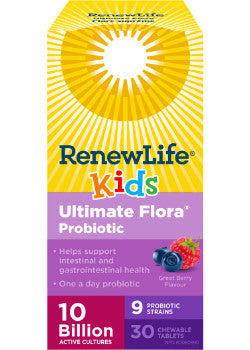 Renew Life - Ultimate Flora Kids Probiotic 10 Billion - 30 Chew Tabs