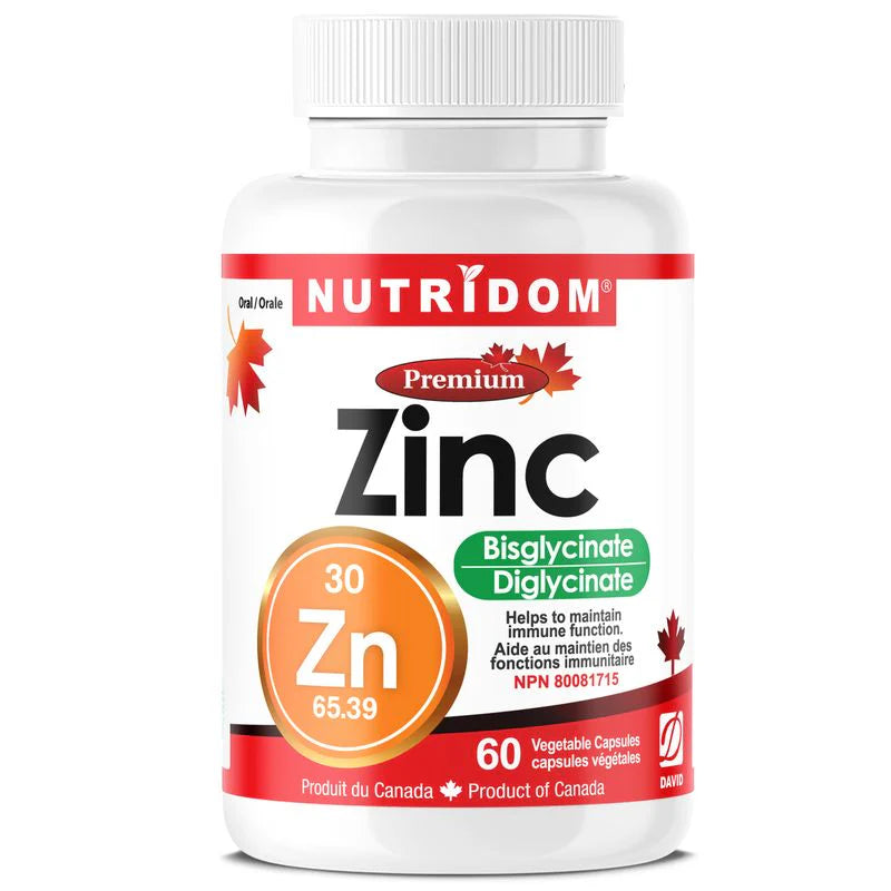 Nutridom - Zinc Bisglycinate 30mg - 60 Capsules